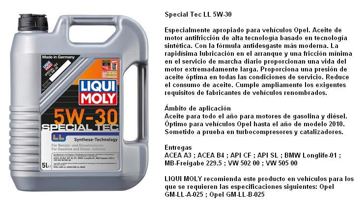 Aceite 5W-30 Special Tec LL
