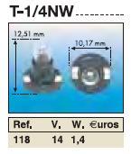 Amolux 118 - LAMP WEDGE SOLDADA 14V 1,4W NW