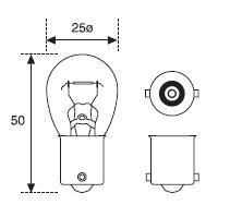 Amolux 141 - LAMP STOP 6V 21W BA15S P25
