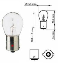  142 - LAMP STOP 12V 21W BA15S P25