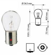 Amolux 142 - LAMP STOP 12V 21W BA15S P25