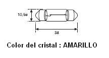 Amolux 158Y - PLAFONIER 12V5W 10X38 AMARILLO