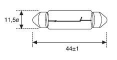 Amolux 164 - LAMPARA PLAFONIER 12V 5W 11X44