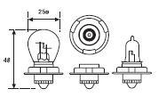 Amolux 275 - LAMPARA CICLOMOTOR 12V 15W P26S