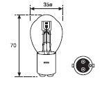 Amolux 399 - LAMPARA TIPO BOSCH 12V 35/35W BA20D