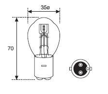 Amolux 401 - BOSCH MOTO 12V 45/40W BA20D
