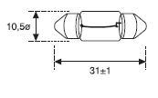  490 - PLAFONIER 12V10W 10X30 SV8.5