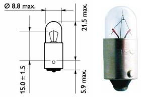  503 - LAMP LANCIA 24V 3W BA7S