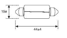  515 - LAMPARA PLAFONIER 12V15W 15X44