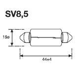 Amolux 516 - LAMPARA PLAFONIER 24V15W 15X44