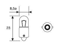 Amolux 517B - LAMP.TUBULAR 6V 3W BA9S