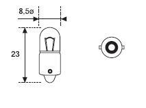  518E - LAMP TUBULAR 12 V 2 W BA9 S