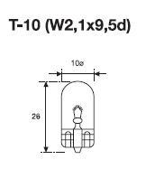 Amolux 529 - LAMP WEDGE-CUñA T-10 6V 5W
