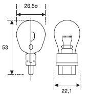 Amolux 60 - LAMP STOP 12V 21W ESPECIAL USA