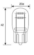 Amolux 64 - SIN CASQUILLO T-20 12V 21/5W W3X16D