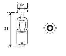 Amolux 740B - LAMP.TUBULAR HALOG.12V 5W BA9S