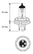 Amolux 780 - LAMP HALOG.12V60/55W FEU(P45T)