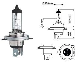  782PLUS - LAMPARA H-4 12V 60/55W 30%+LUZ