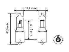 Amolux 795X - HALOGENA ROTATIVO 12,8V 50W BA15S