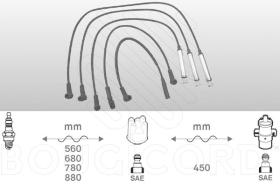 Bougicord 4128 - JUEGO DE CABLES