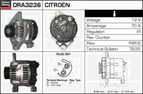 Delco Remy DRA3236 - ALTERNADOR CITROEN,PEUGEOT,FIAT,SUZ