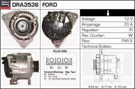 Delco Remy DRA3536 - ALTERNADOR FORD,MAZDA