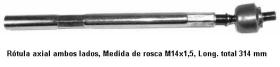 Eurocom Lemforder ZF 11658 - ROTULA AXIAL PEUGEOT 305