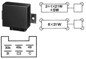 Hella 4DM003944041 - INTERM.2+1X21+5W-24V"DB,V W"