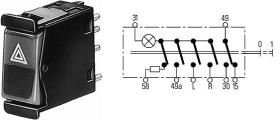 Hella 6HH003631021 - INTERRUPTOR EMERGENCIA