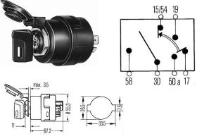 Hella 6JB003959001 - CONTACTOR ARRANQUE Y PRE.