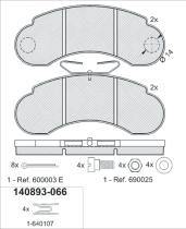 Icer 140893000 - PASTILLAS DE FRENO DELANTERAS