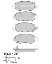 Icer 141367701 - PASTILLAS DE FRENO DELANTERAS