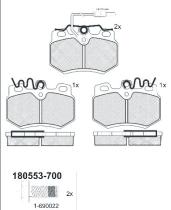 Icer 180553700 - PASTILLAS DE FRENO DELANTERAS