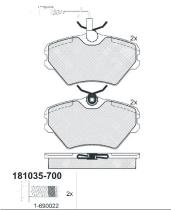 Icer 181035700 - PASTILLAS DE FRENO DELANTERAS