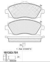 Icer 181353701 - PASTILLAS DE FRENO DELANTERAS