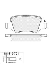 Icer 181510701 - PASTILLAS DE FRENO TRASERAS