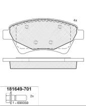 Icer 181649701 - PASTILLAS DE FRENO DELANTERAS