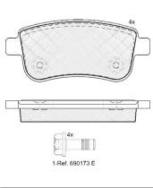 Icer 181904000 - PASTILLAS DE FRENO TRASERAS