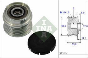 LUK - INA - FAG 535000510 - POLEA LIBRE DE ALTERNADOR