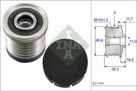 LUK - INA - FAG 535003010 - POLEA LIBRE DE ALTERNADOR