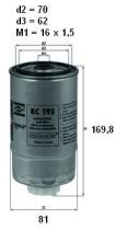 Mahle KC196 - FILTRO COMBUSTIBLE              [*]