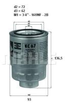  KC67 - FILTRO COMBUSTIBLE [*] (ALTURA 136,5 MM)