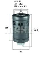  KC80 - FILTRO COMBUSTIBLE * (CON TAPON)