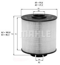 Mahle KX672D - FILTRO COMBUSTIBLE              [*]