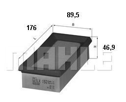 Mahle LX152 - FILTRO AIRE                     [*]