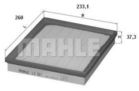 Mahle LX981 - FILTRO AIRE                     [*]