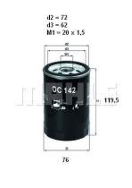 Mahle OC142 - FILTRO ACEITE                   [*]