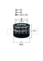 Mahle OC570 - FILTRO ACEITE                   [*]