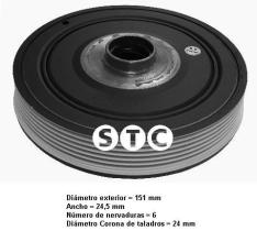 Metalcaucho 04464 - POLEA CIGUENAL TRAFIC-II 1,8-2,0