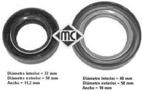 Metalcaucho 04620 - JUEGO RETENES DIFERENCIAL PSA